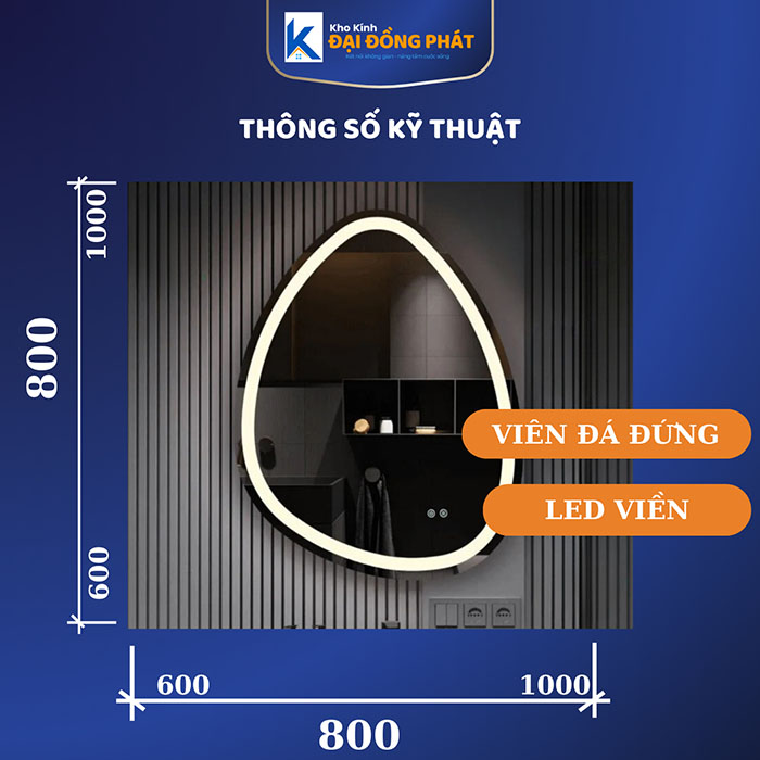 guong led hinh vien da mau led vien trong